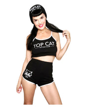 Load image into Gallery viewer, Top Cat Tattoo Club Girls Tank Top Orange
