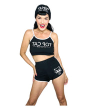 Load image into Gallery viewer, Top Cat Tattoo Club Girls Shorts Black
