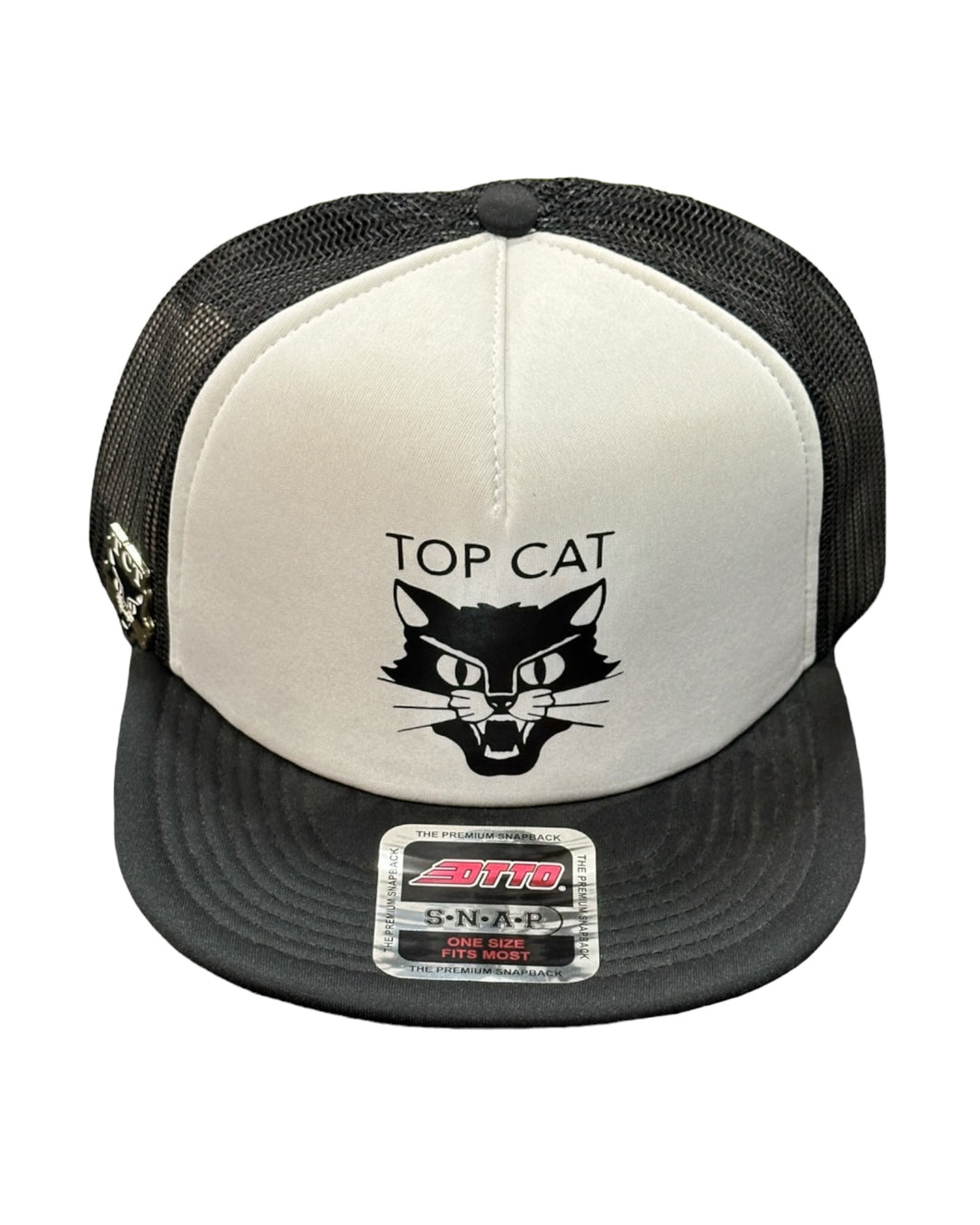 White and Black Snap Pact Tattoo Hat