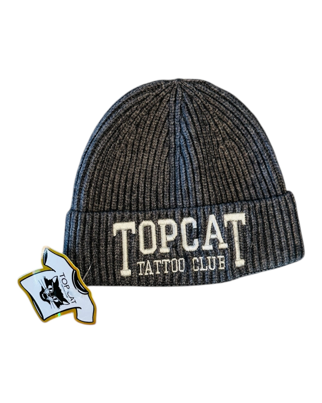 Top Cat Sailors Beanie Gray & White