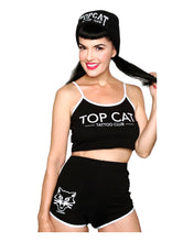 Load image into Gallery viewer, Top Cat Tattoo Club Girls Tank Top Orange
