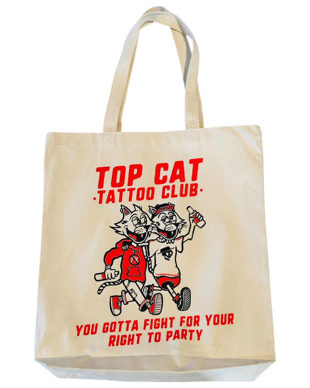 Top Cat Logo & Friends Walking Tote Bag