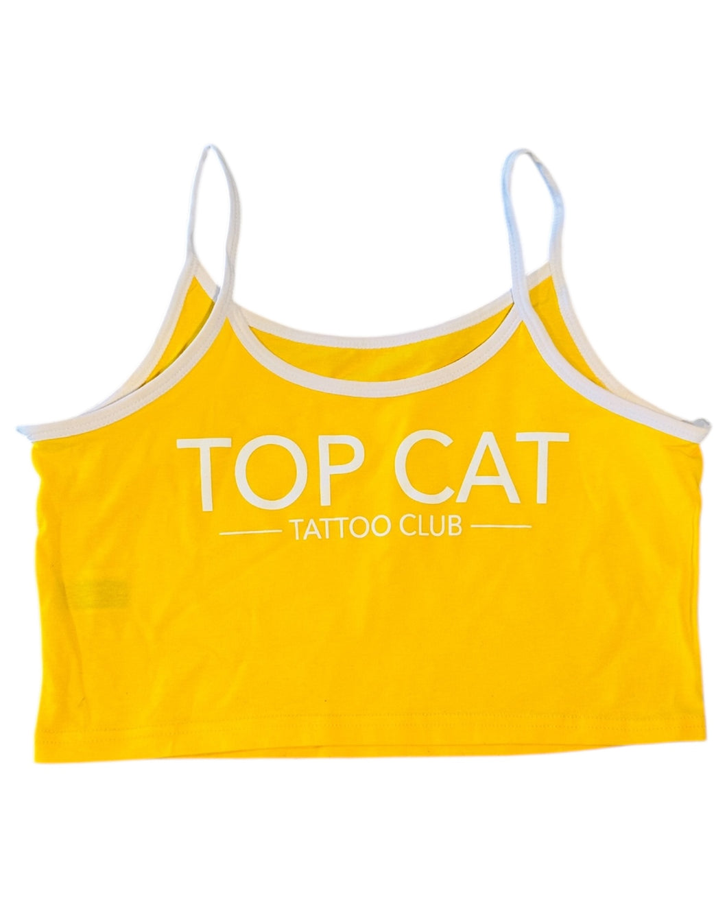 Top Cat Tattoo Club Girls Tank Top Yellow