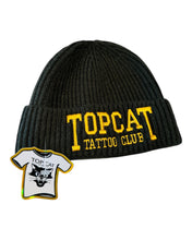 Load image into Gallery viewer, Top Cat Sailors Beanie Black &amp; Yellow
