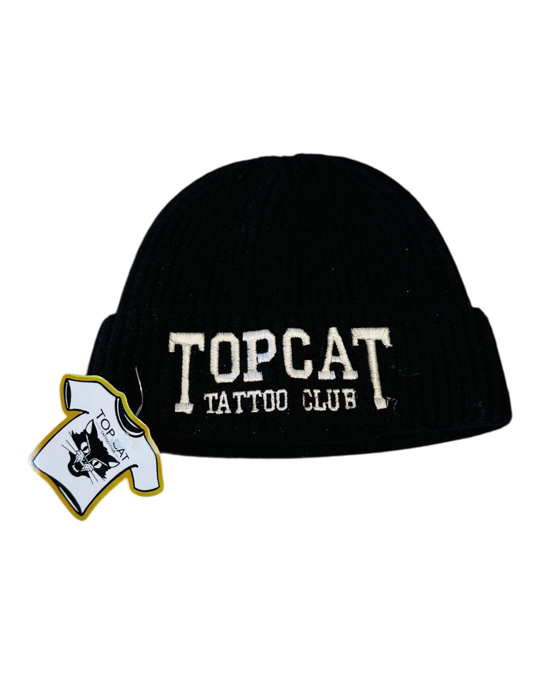 Top Cat Sailors Beanie Black & White