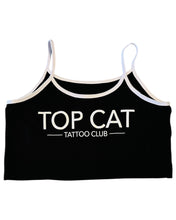 Load image into Gallery viewer, Top Cat Tattoo Club Girls Tank Top Black
