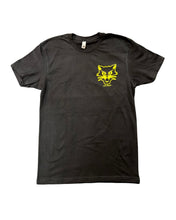 Load image into Gallery viewer, Top Cat Tattoo Club Black and Yellow T-shirt

