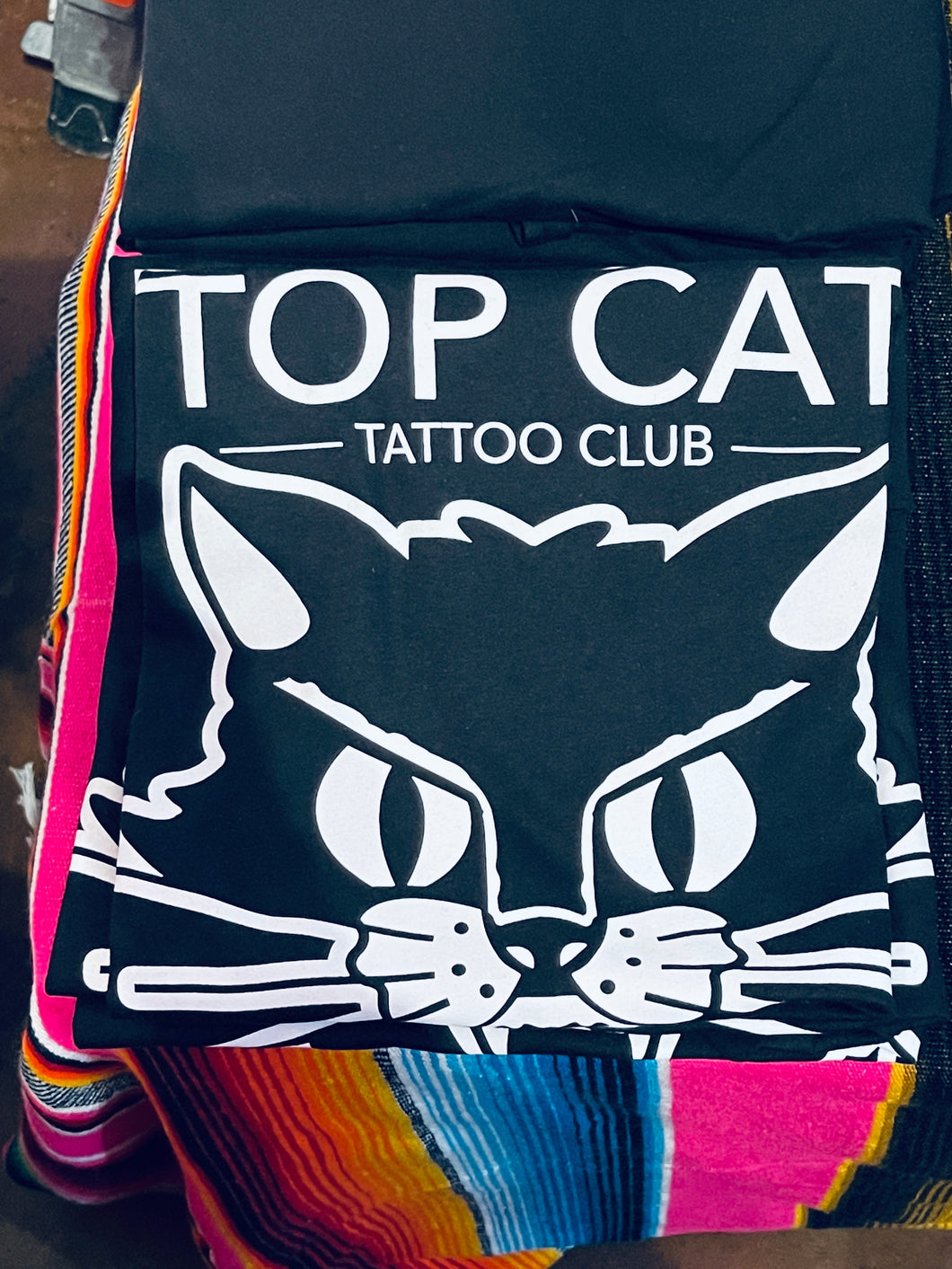 Top Cat Tattoo Club T-shirt Black